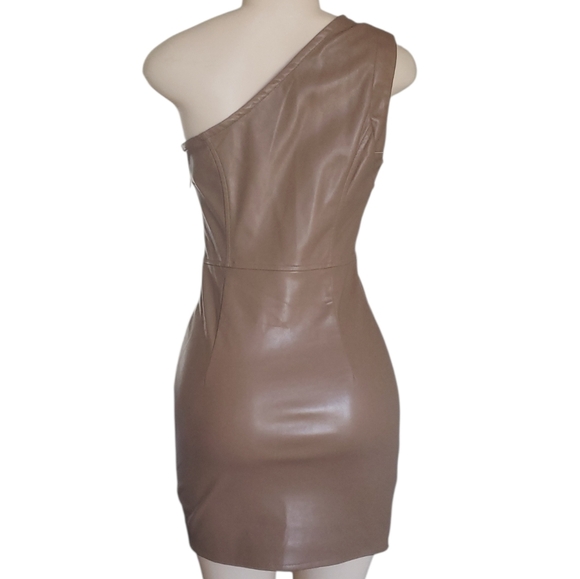 Heartloom One Shoulder Dress - Tan - Picture 4 of 9